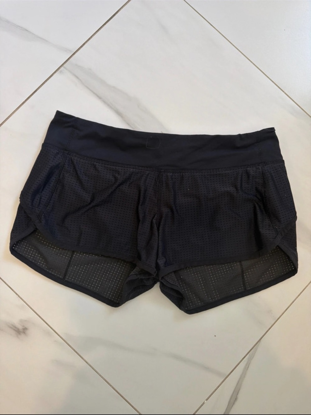 lululemon athletica Black Perforated Athletic Shorts